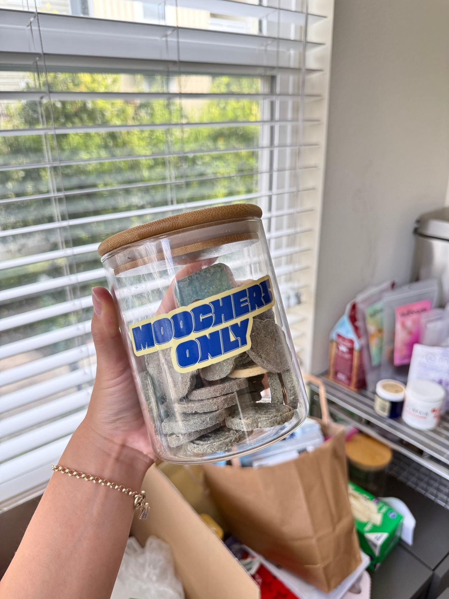 Moochers Only Sticker (Blue)